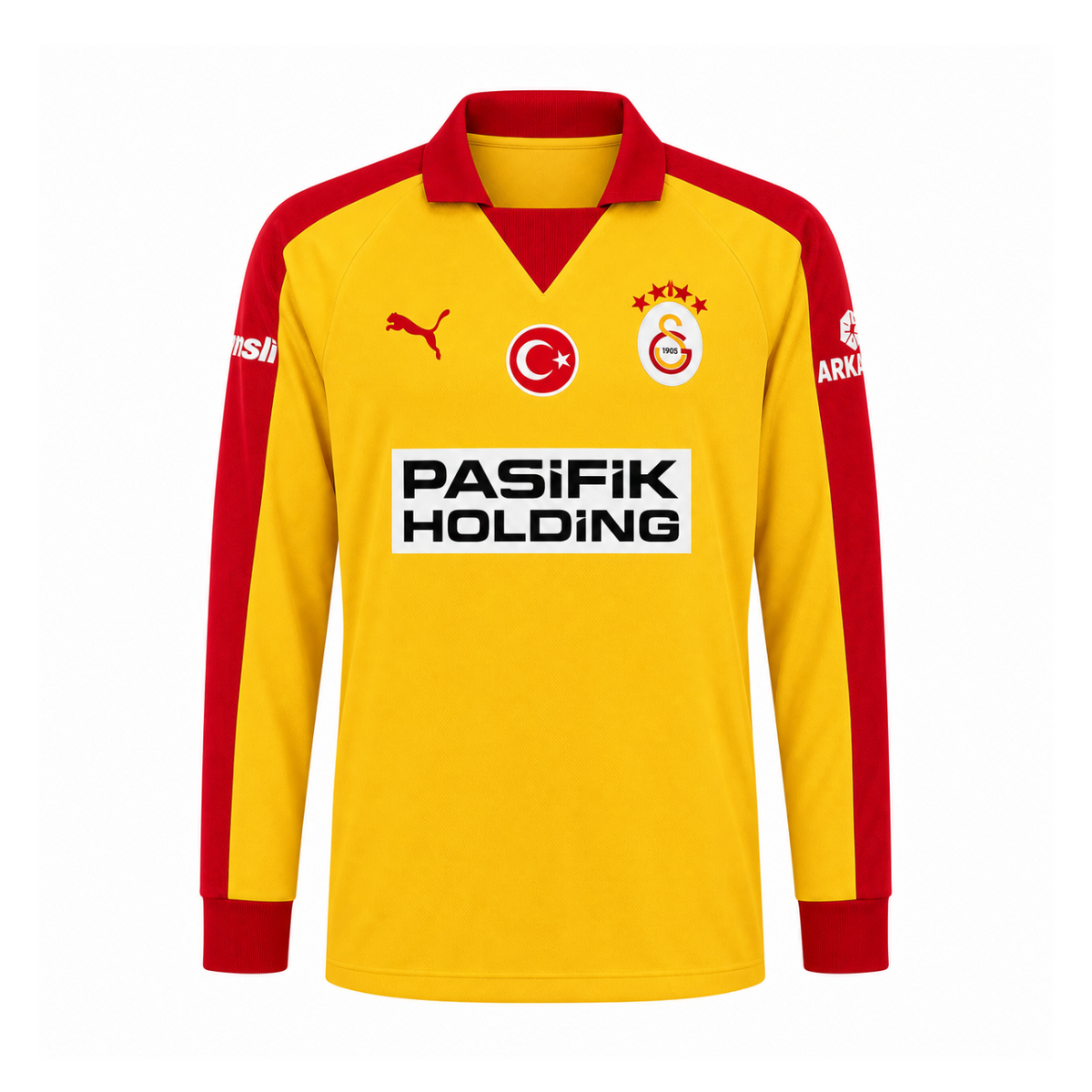 Maillot Galatasaray SK Rétro Jaune 2025/26 Manches Longues