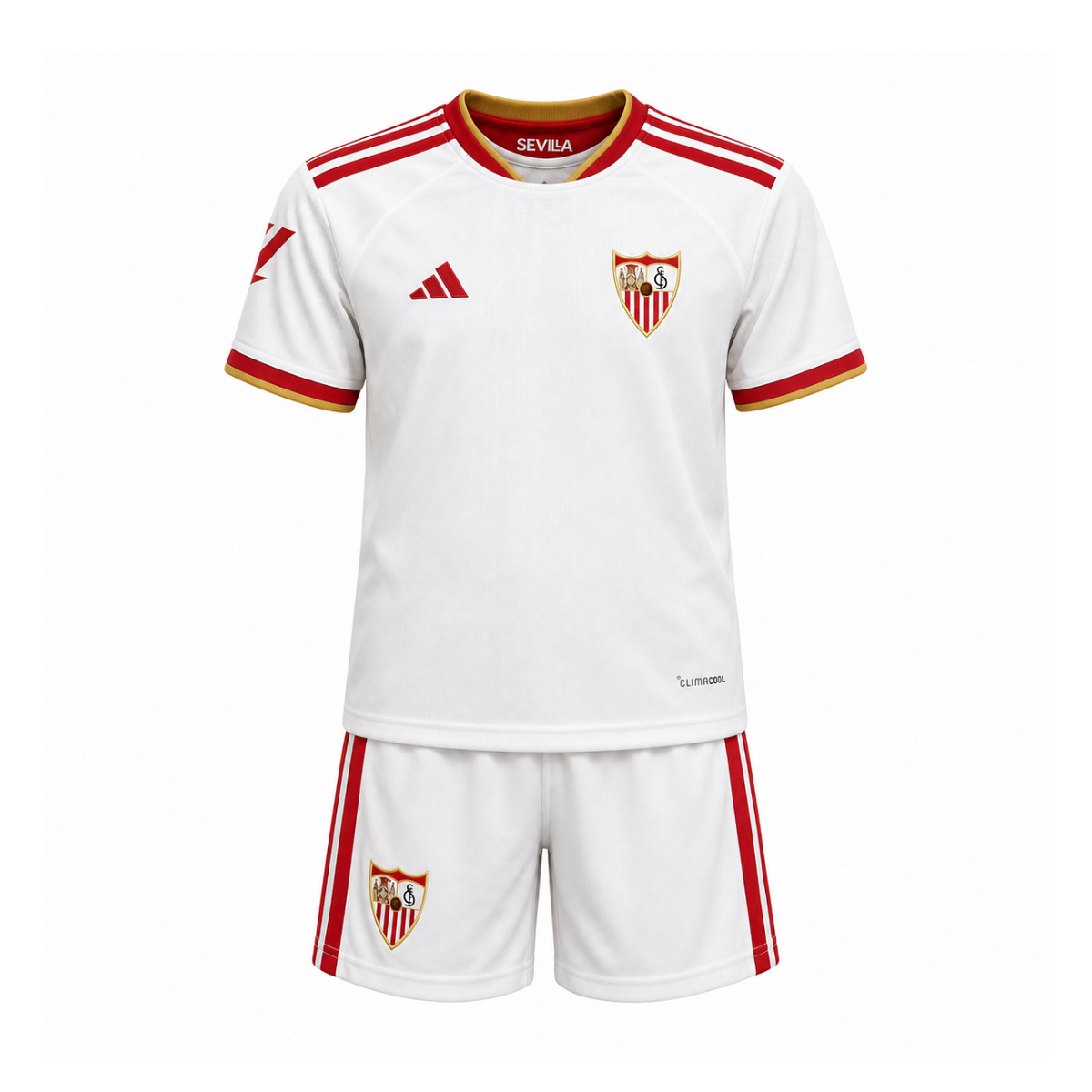 Ensemble enfant Séville FC domicile 2026/27 – maillot et short