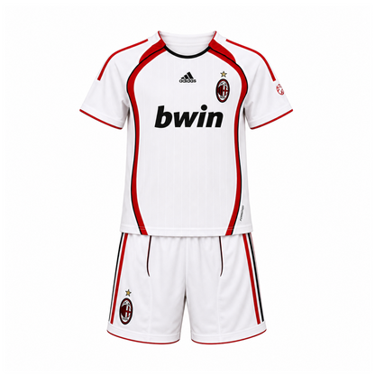 Ensemble enfant rétro AC Milan extérieur 2006/07 – maillot et short