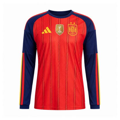 Maillot Espagne Domicile 2026 Deux Étoiles Manches Longues