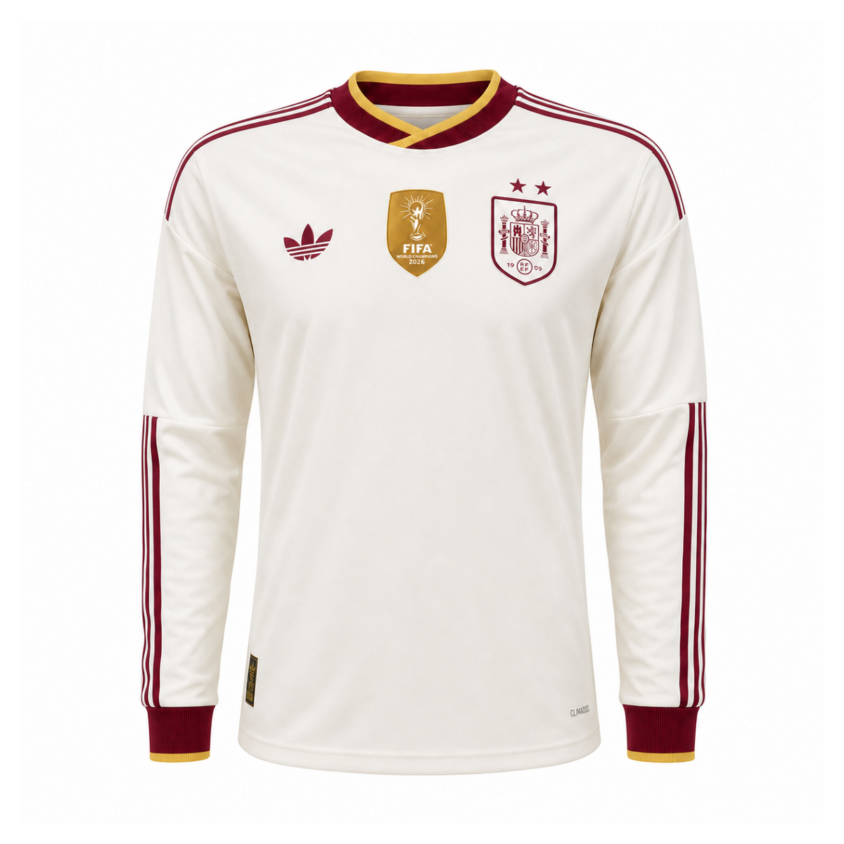 Maillot Espagne Extérieur 2026 Deux Étoiles Manches Longues