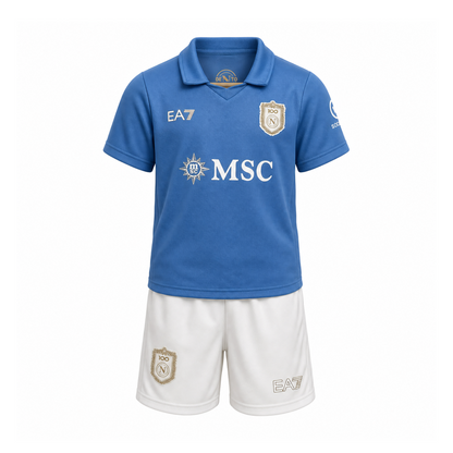 Ensemble enfant Naples domicile 2026/27 – maillot et short