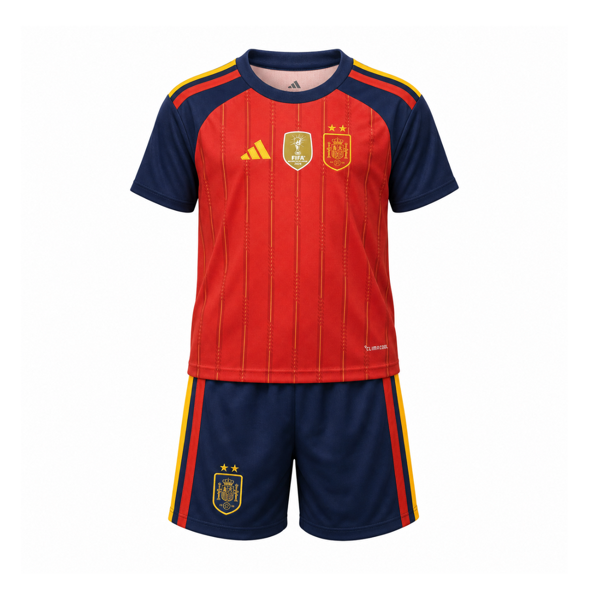 Ensemble enfant Espagne domicile deux étoiles 2026 – maillot et short