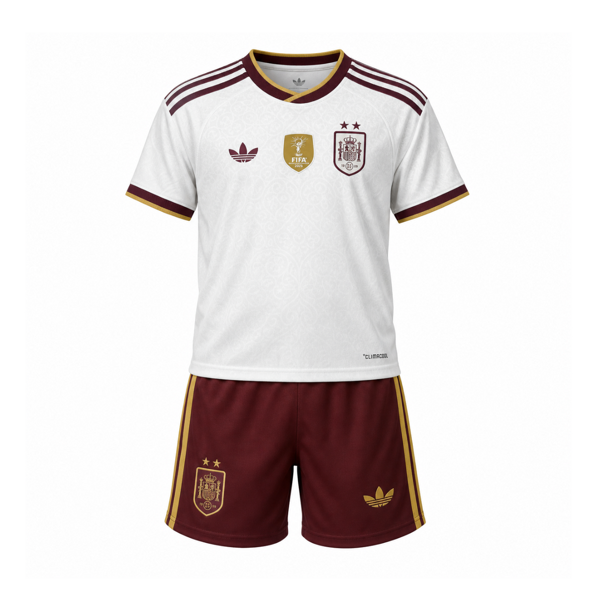 Ensemble enfant Espagne extérieur deux étoiles 2026 – maillot et short